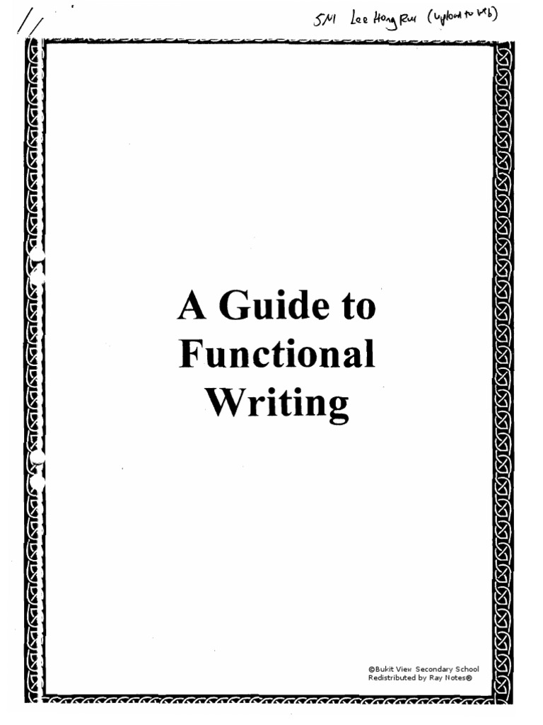A Guide To Functional Writing | PDF | Question | Verb