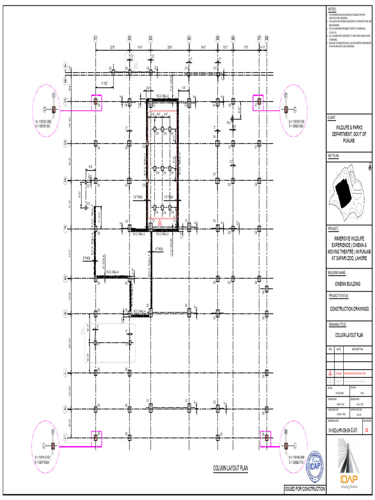 Column and Foundation Layout Plan | PDF | Chess | Chess Theory