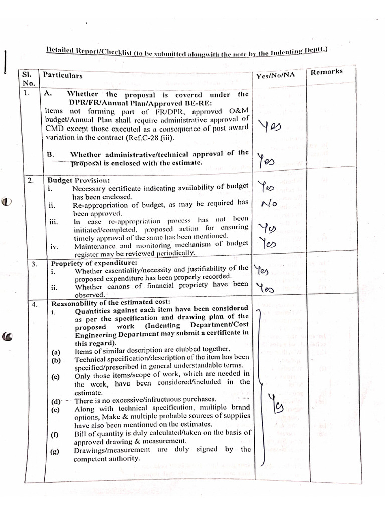 Checklist Indenting | PDF