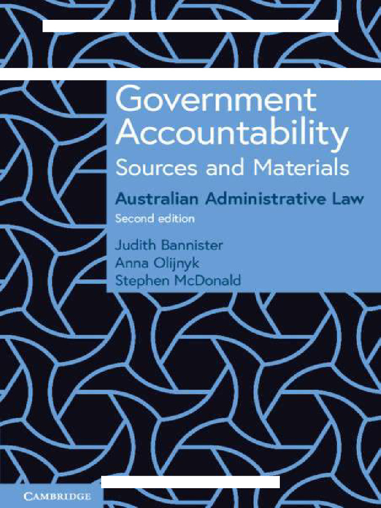 Government Accountability Sources and Materials (2nd Edition) Bannister ...