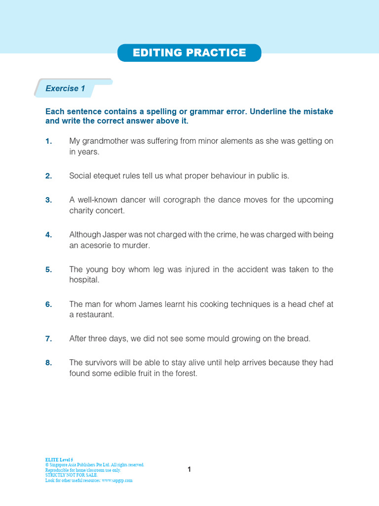 Editing Practice | PDF