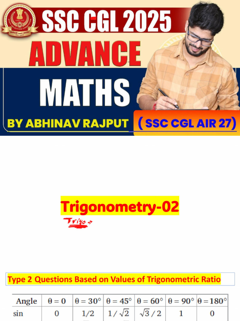 Trignometry-02 1746360791 | PDF