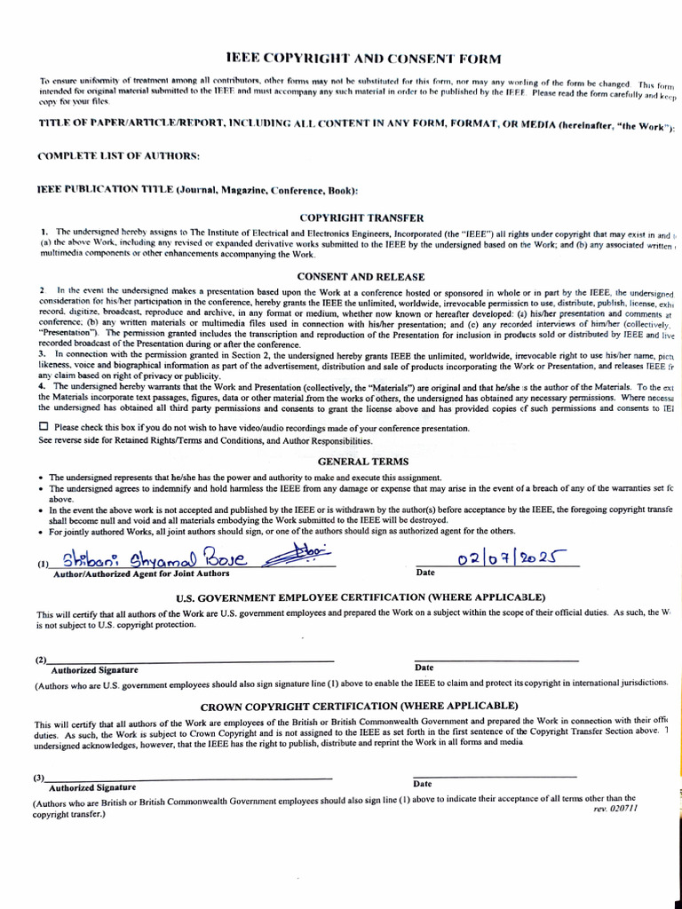 Copyright Form | PDF | Copyright | Derivative Work