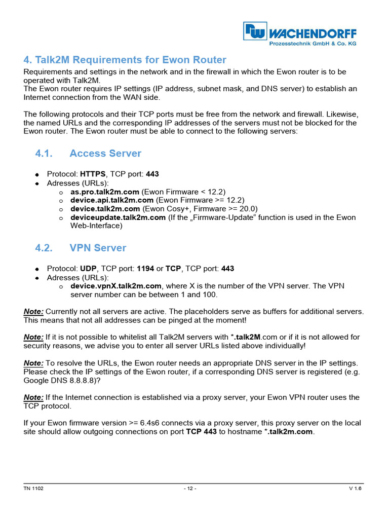 Ewon Router Talk2M Connection Guide | PDF