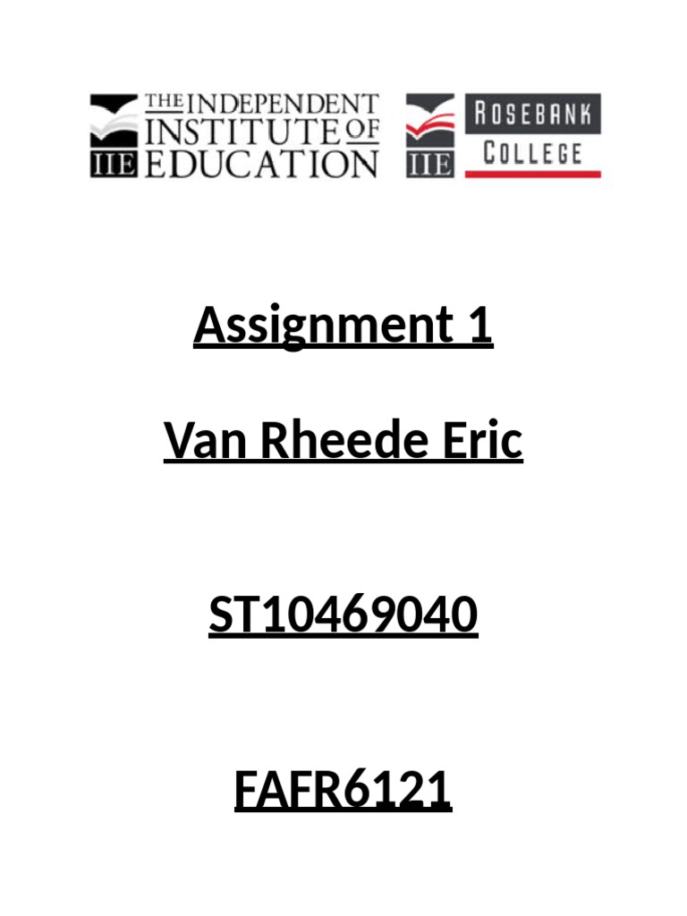 Afr Assignment | PDF