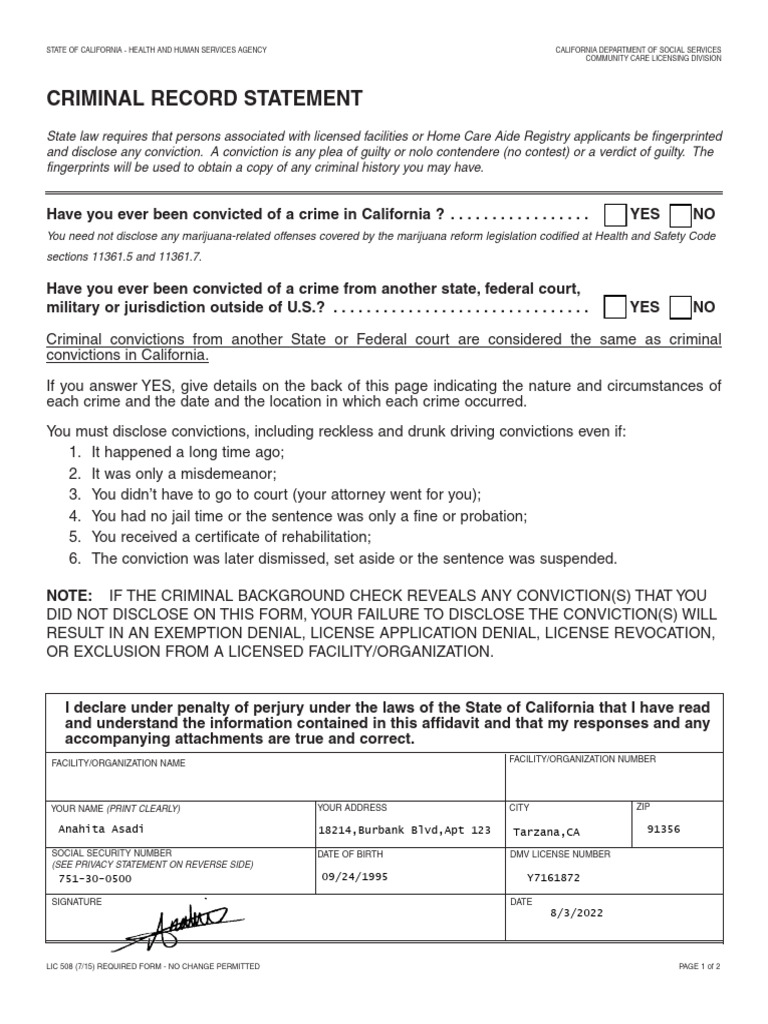 62eca041c73d498c8353fe9f-Criminal Record Signatures | PDF | Nolo ...