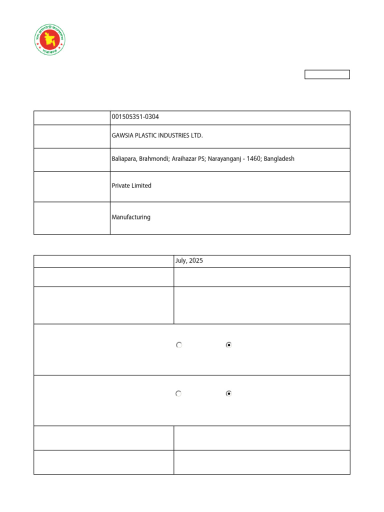 Mushak-9.1 VAT Return Form | PDF | Value Added Tax | Taxes