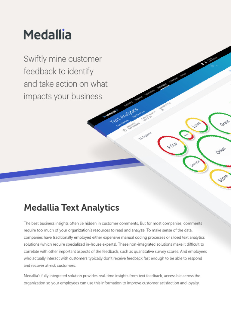 Medallia Text Analytics for Customer Insights | PDF | Analytics ...