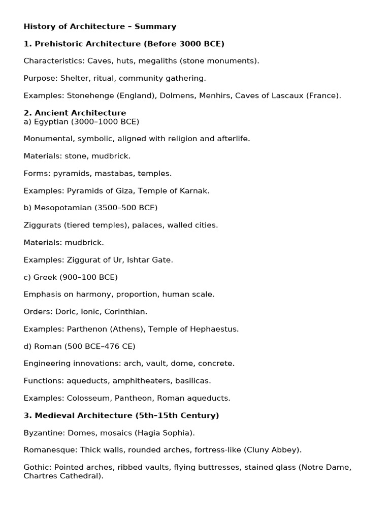Overview of Architectural History | PDF | Vault (Architecture) | Design