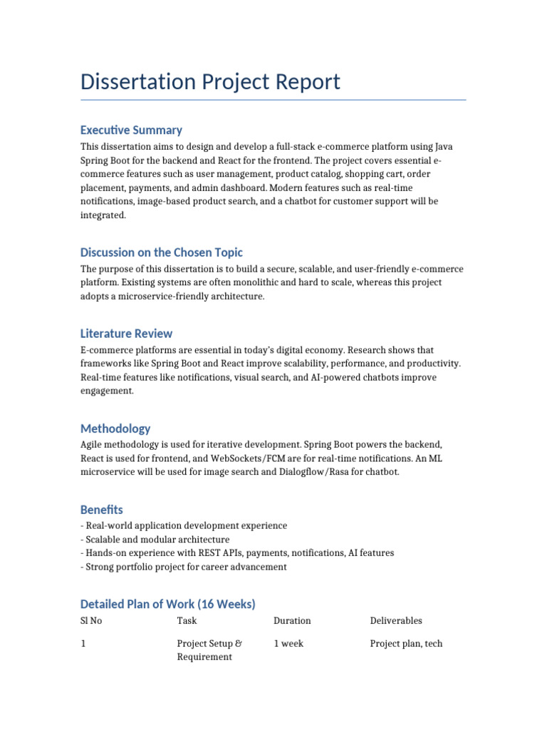 Dissertation Project Report | PDF | Software Development Process ...
