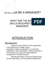 Who Can Be A Manager