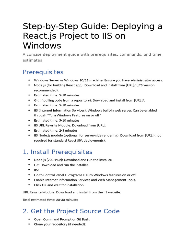 Process Flow of Project Setup in Server | PDF | Internet Information ...