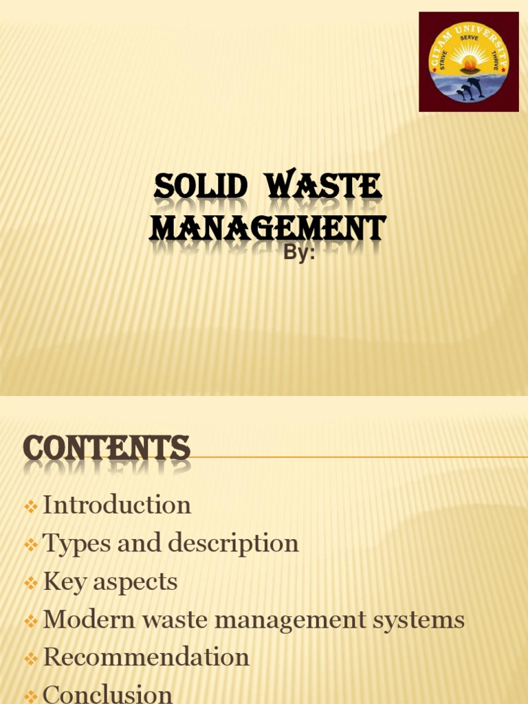 Waste Management-Envs | PDF | Landfill | Municipal Solid Waste