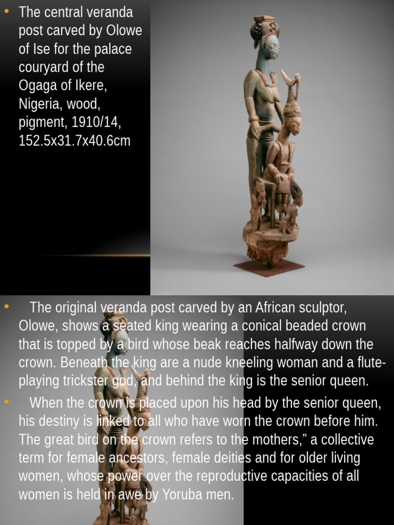 Olowe of Ise: Veranda Post Significance | PDF