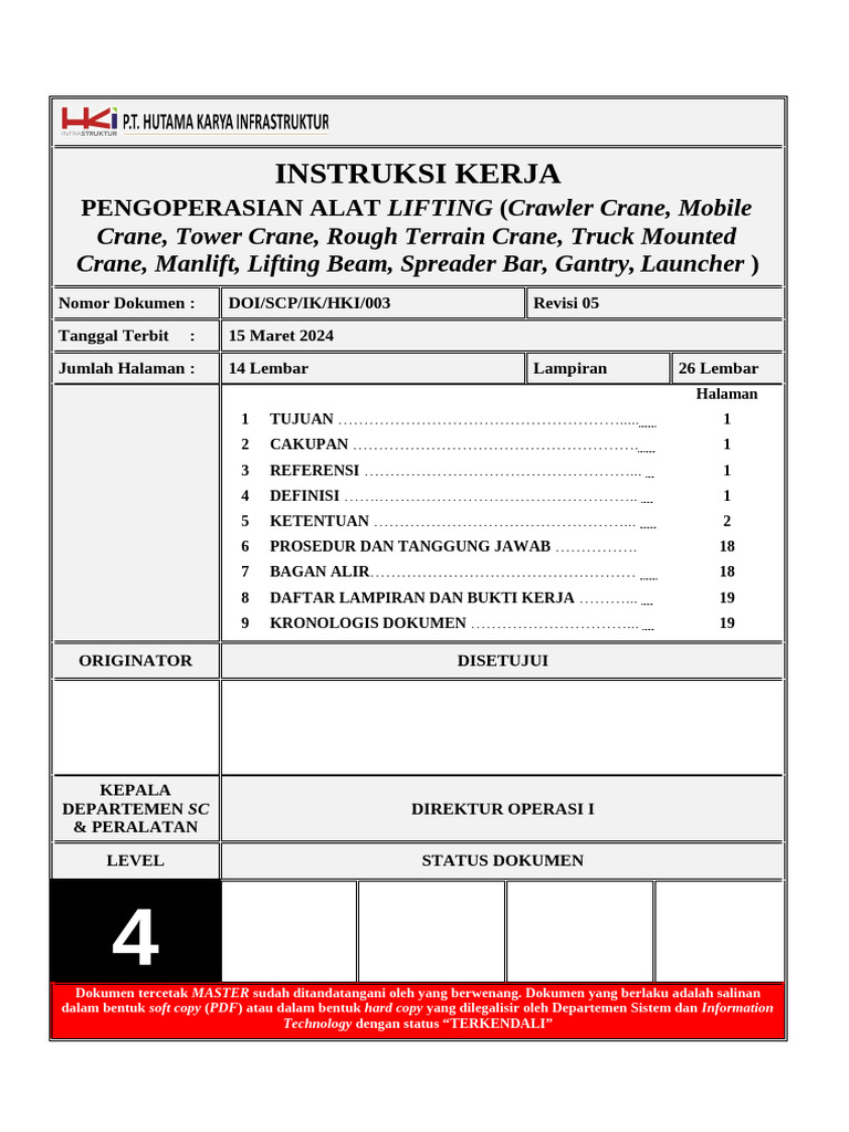 Pencahayaan Manlift dalam Operasi Lifting | PDF