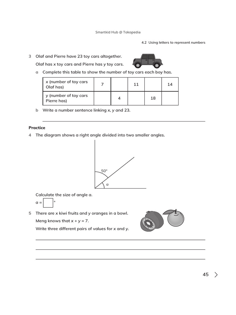 Using Variables in Math Problems | PDF | Elementary Geometry ...