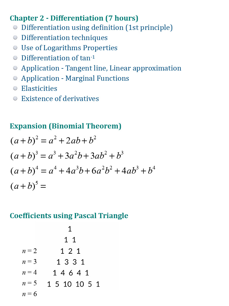 Differentiation Techniques and Applications | PDF | Demand | Derivative