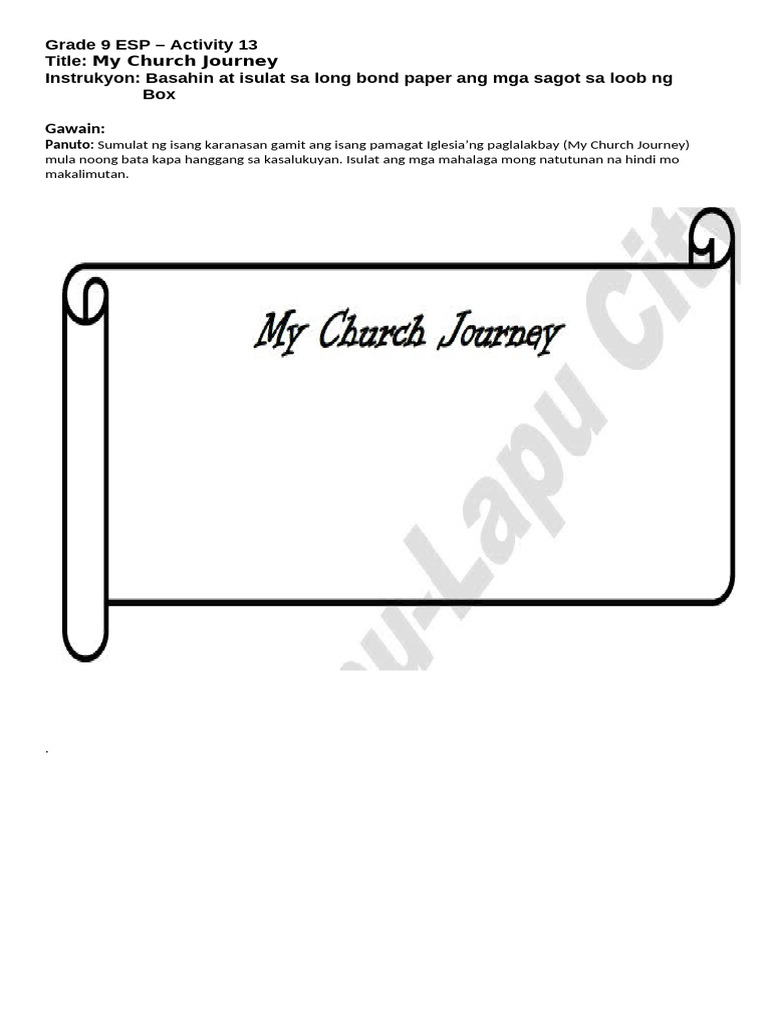 Grade 9 ESP Activity 13 | PDF