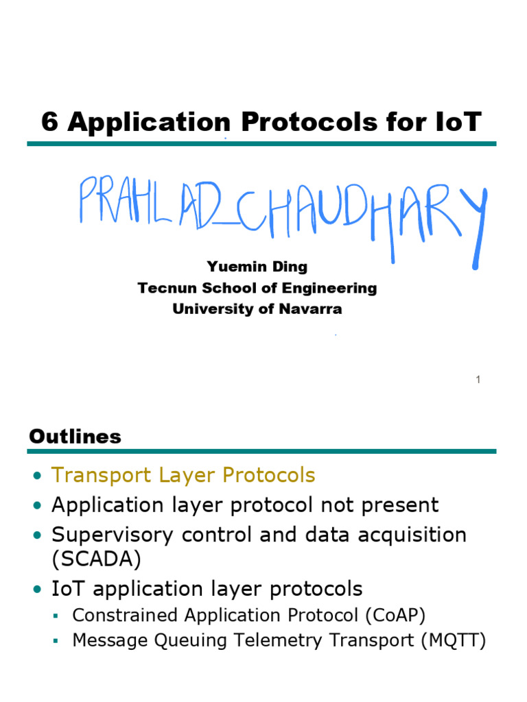 6-Application Protocols For IoT | PDF | Internet Protocols ...