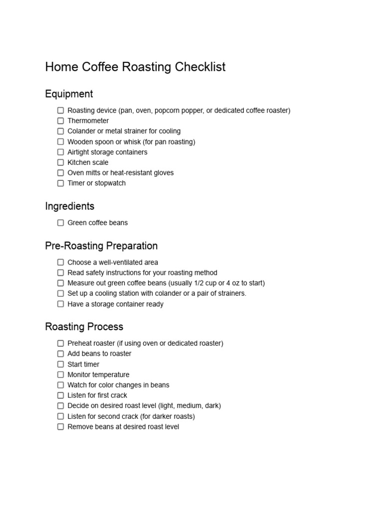 Home Coffee Roasting Equipment Guide | PDF