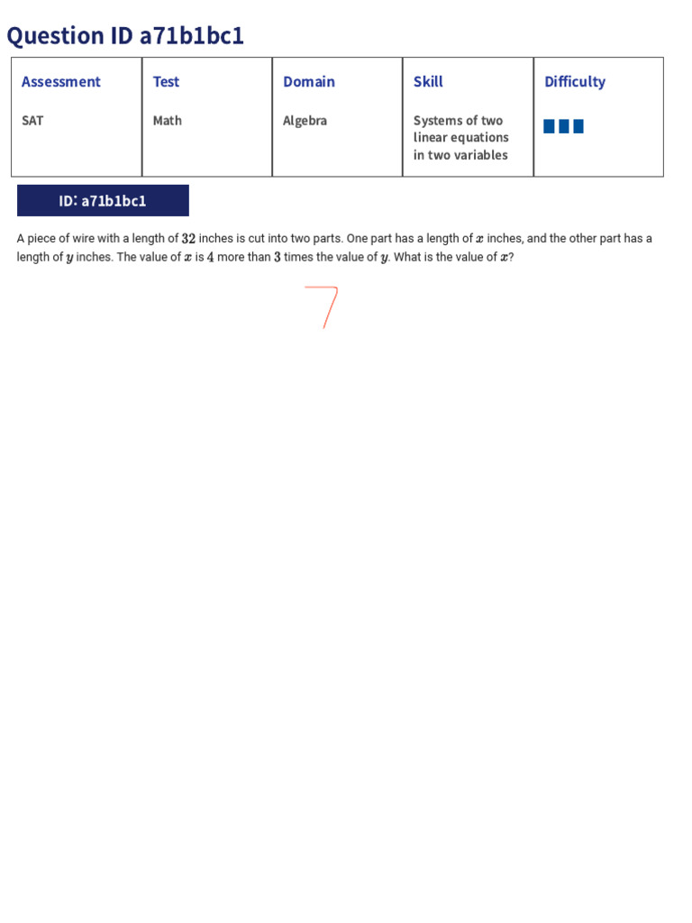 SAT Math Question Bank Overview | PDF | Function (Mathematics) | Equations