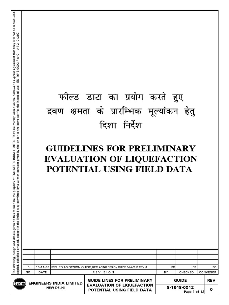 Liquefaction Potential Evaluation Guide | PDF | Applied And ...