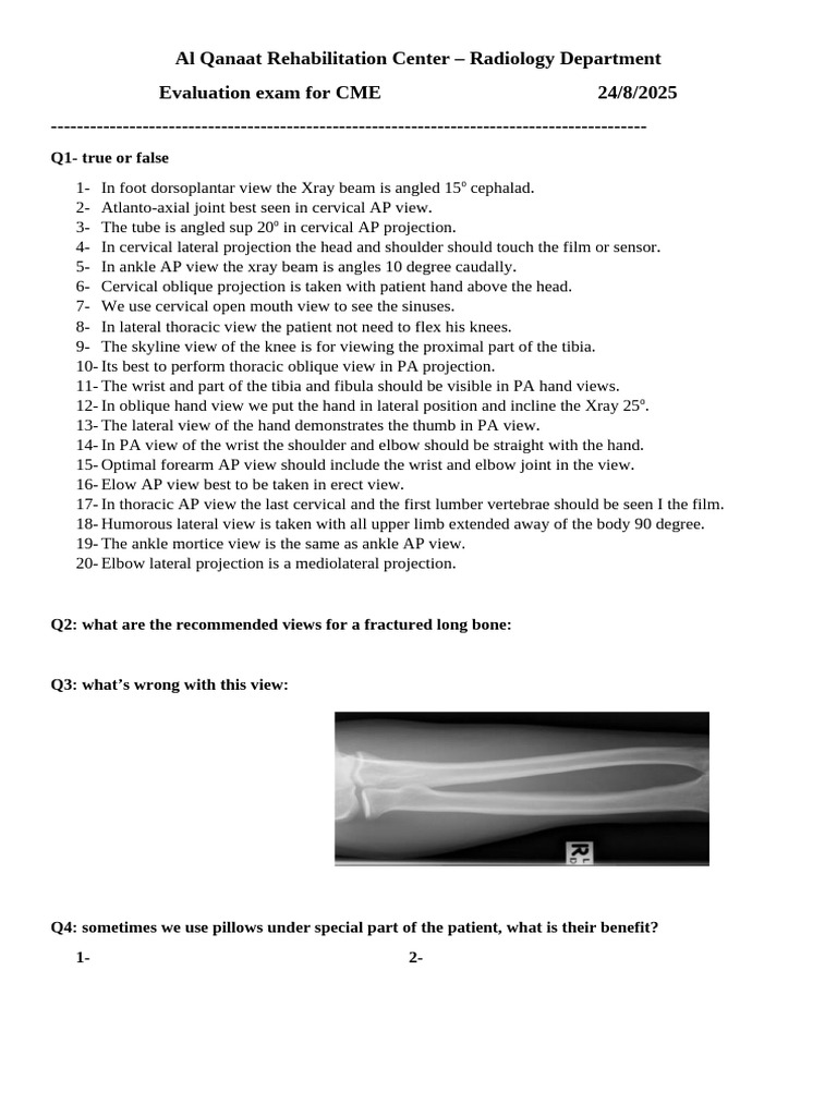 Radiology Exam Questions for CME | PDF