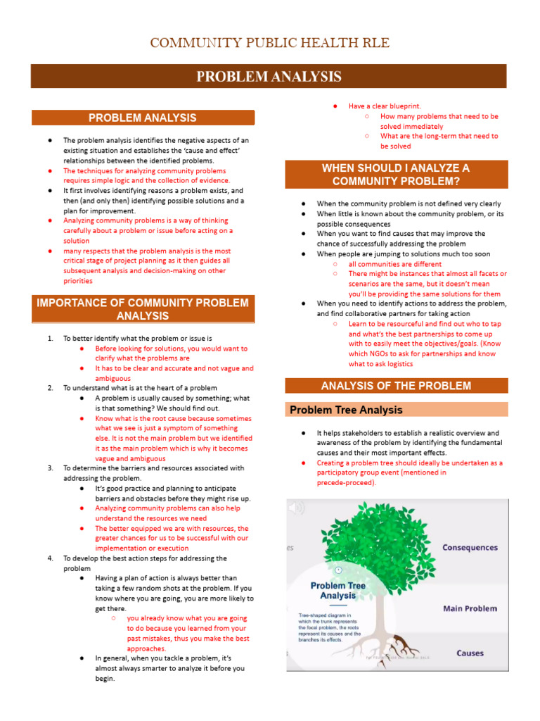 Community Problem Analysis Framework | PDF | Causality | Risk