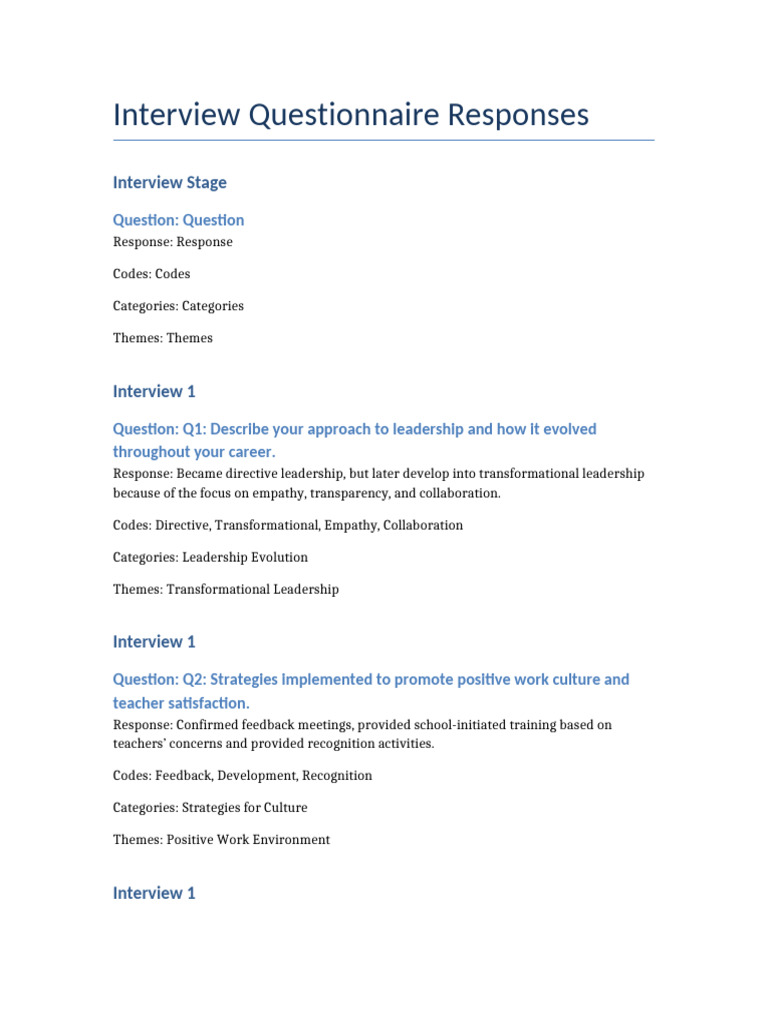 Filled Questionnaire Updated | PDF | Teachers | Learning