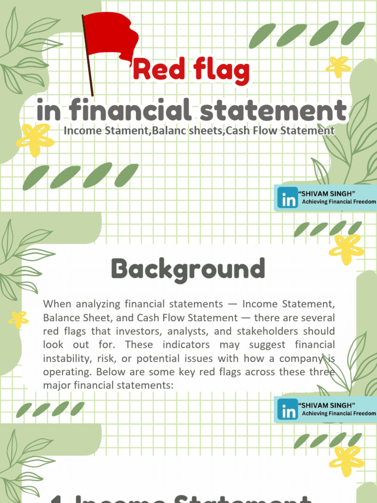 Financial Statement Red Flags Guide | PDF | Free Cash Flow | Equity ...