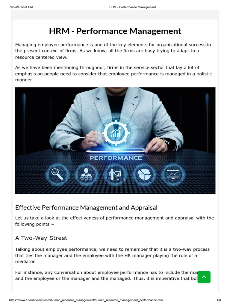 Effective HRM in Performance Management | PDF | Performance Appraisal ...
