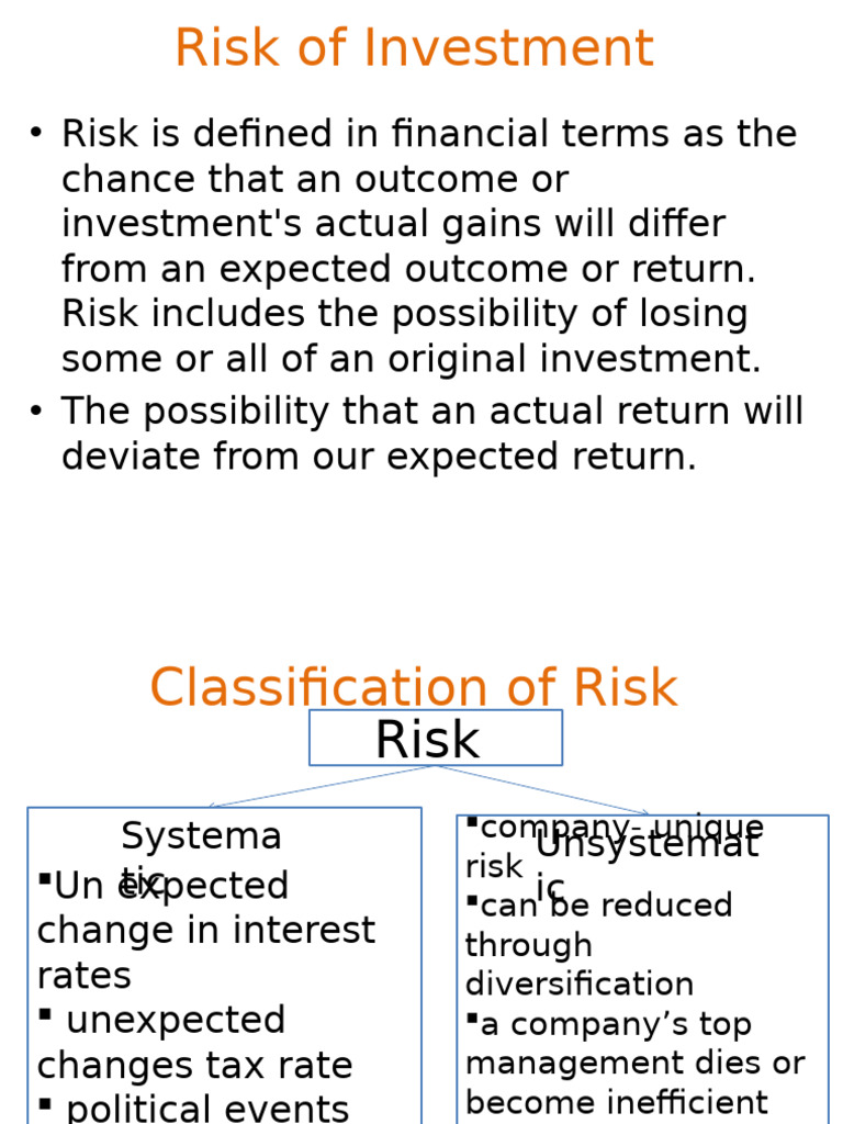 Understanding Investment Risks and Returns | PDF | Net Present Value ...