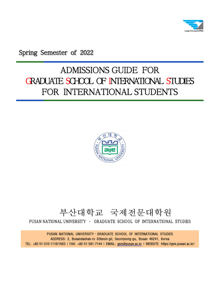PNU Graduate Admission Guide 2022 | PDF | Chess Theory | Chess