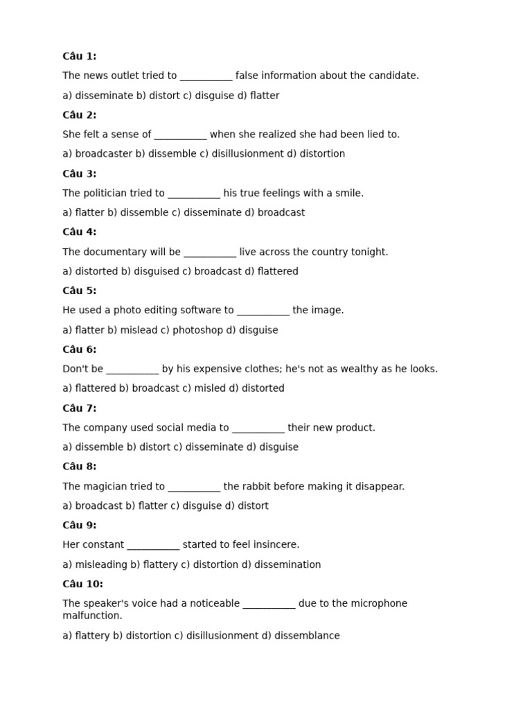 Vocabulary Quiz on Deception and Reporting | PDF | Psychology | Deception