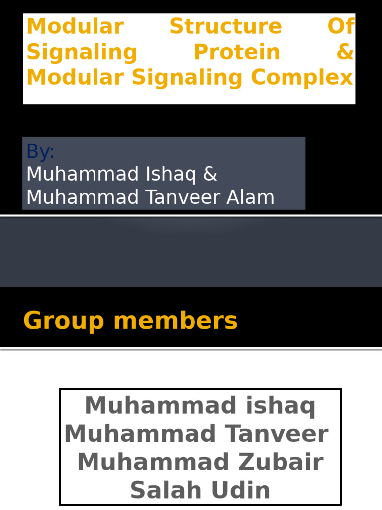 Modular Structure of Signaling Protein & Modular Signaling | PDF