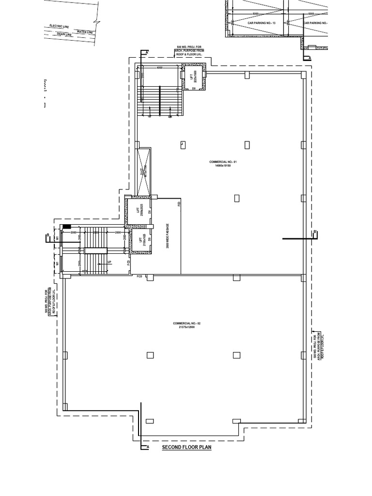 Commercial Building Lift and Plan Details | PDF