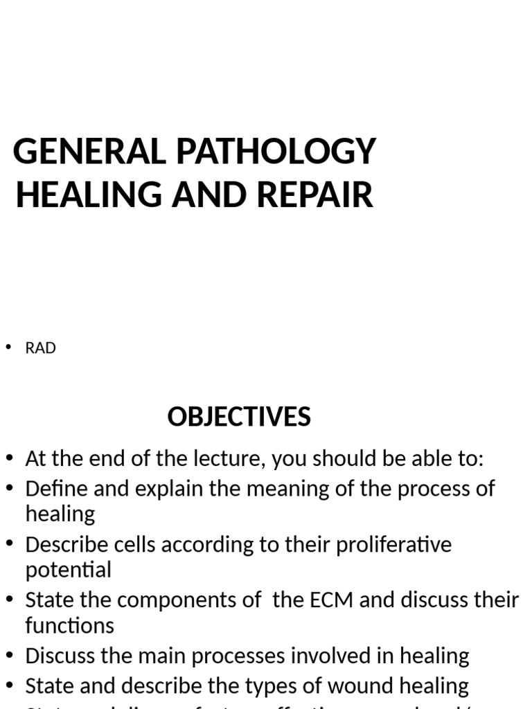 Healing and Repair in General Pathology | PDF | Wound Healing | Healing