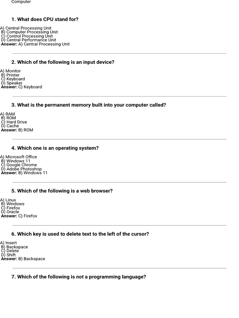 Answer | PDF
