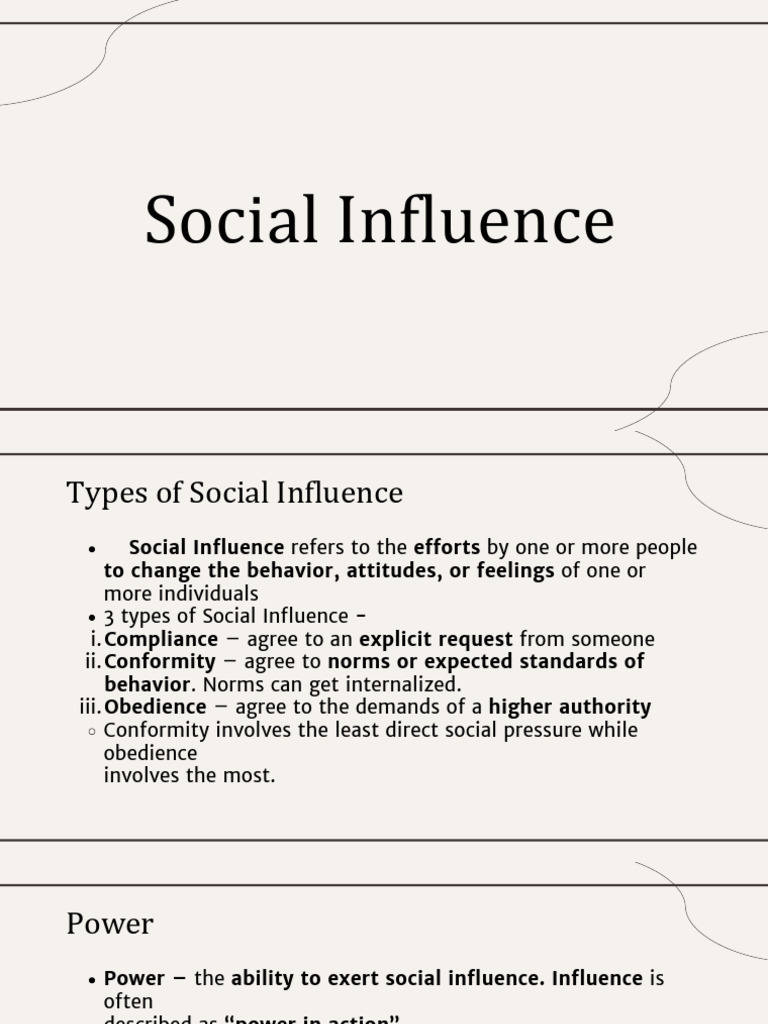 Understanding Social Influence Types | PDF | Conformity ...