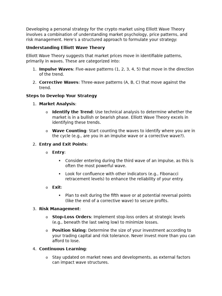Crypto Trading Strategy with Elliott Waves | PDF | Behavioural Sciences ...