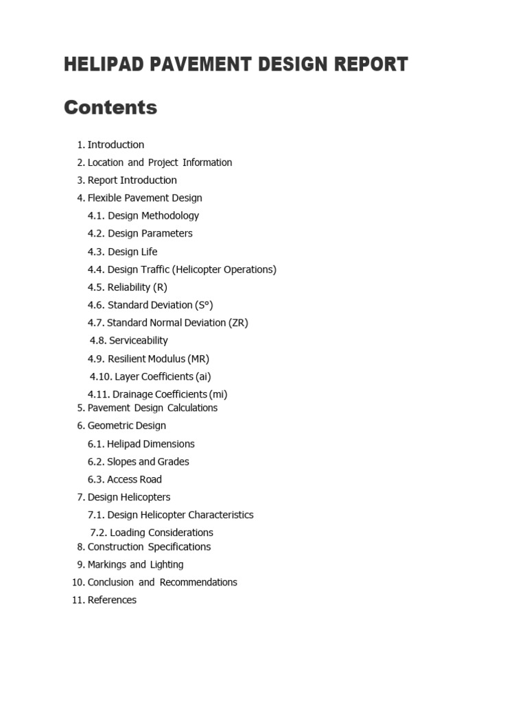 Helipad Pavement Design Specifications | PDF | Road Surface | Road