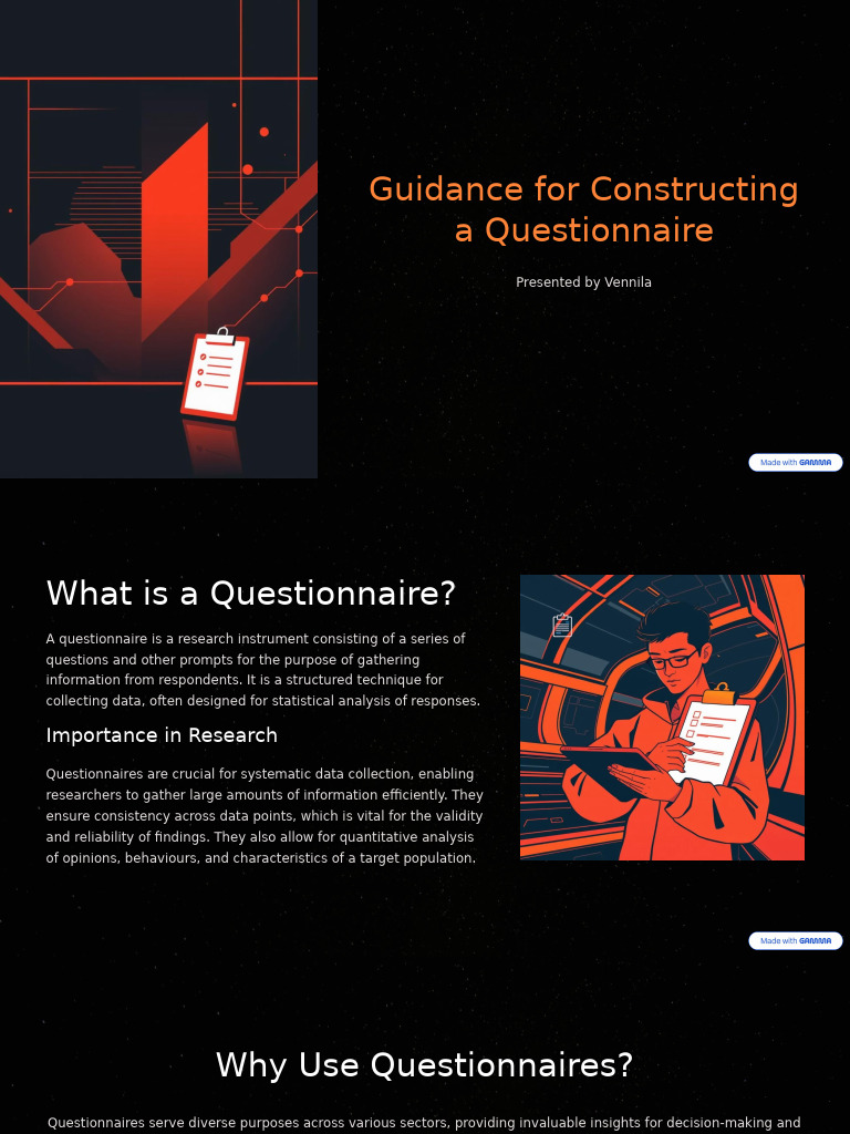 Guidance For Constructing A Questionnaire Vennila | PDF | Questionnaire ...