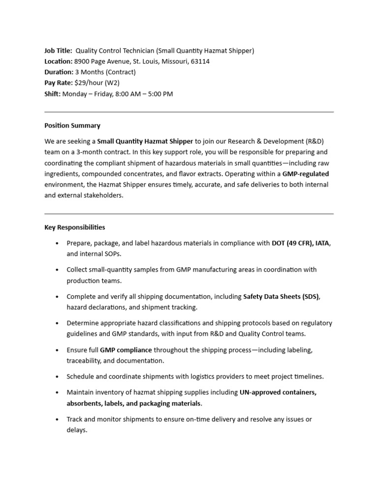 Small Quantity Hazmat Shipper | PDF | Dangerous Goods | Safety