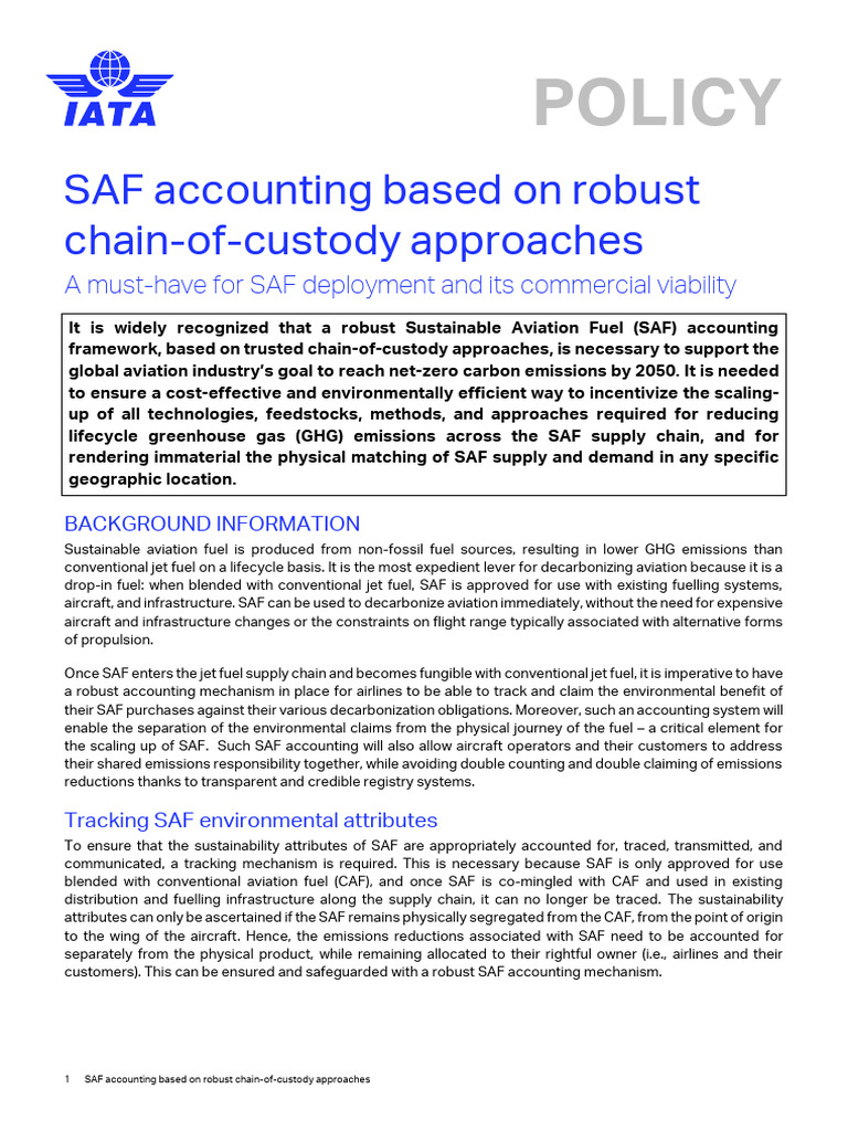 Robust SAF Accounting Framework | PDF | Climate Change Mitigation