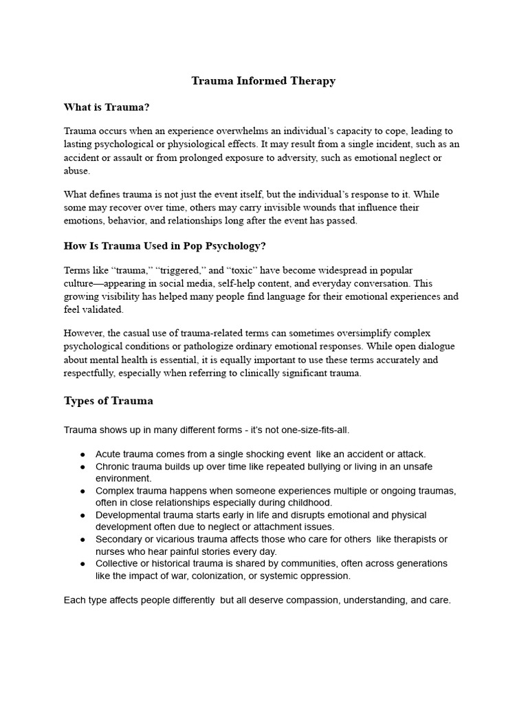 Understanding Trauma and Its Effects | PDF | Psychological Trauma | Eye ...