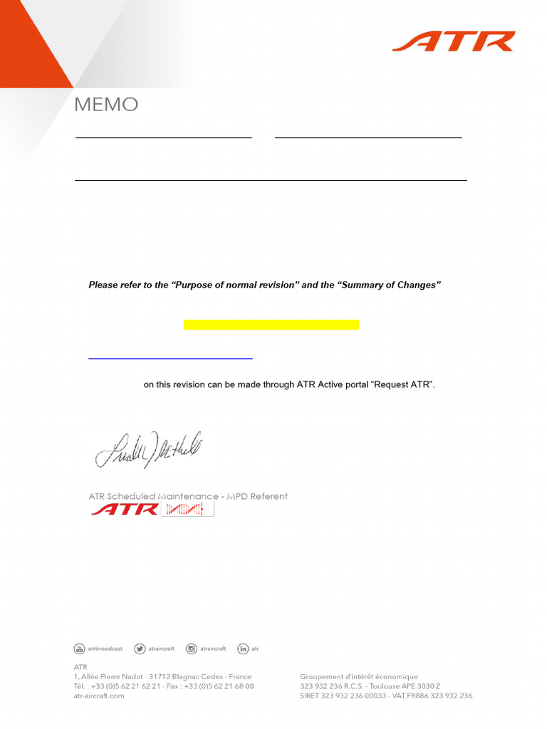 ATR 72-212A MPD Revision 34 Overview | PDF | Microsoft Excel