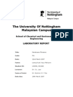 The University of Nottingham Malaysian Campus: Laboratory Report