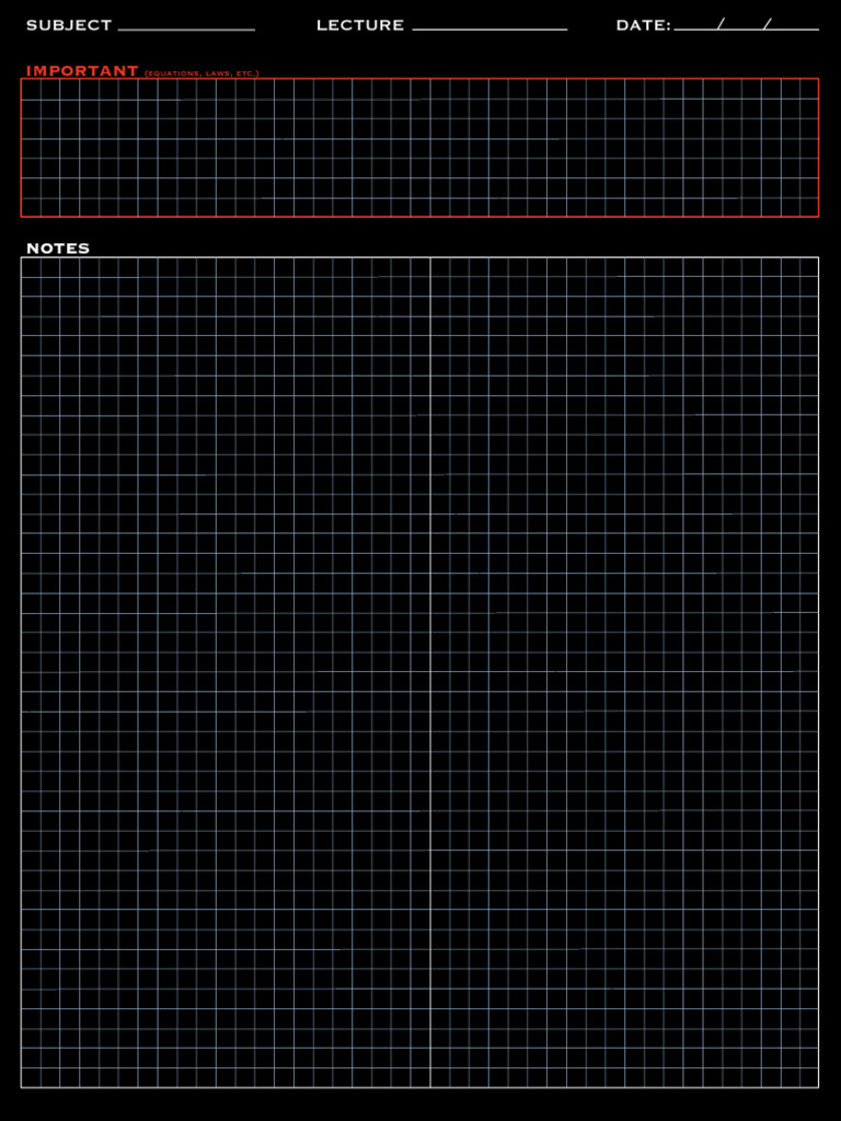 Lecture Notes - Grid (Dark) | PDF