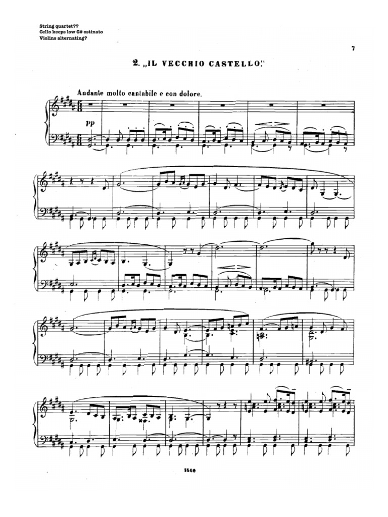 The Old Castle (Mussorgsky) | PDF
