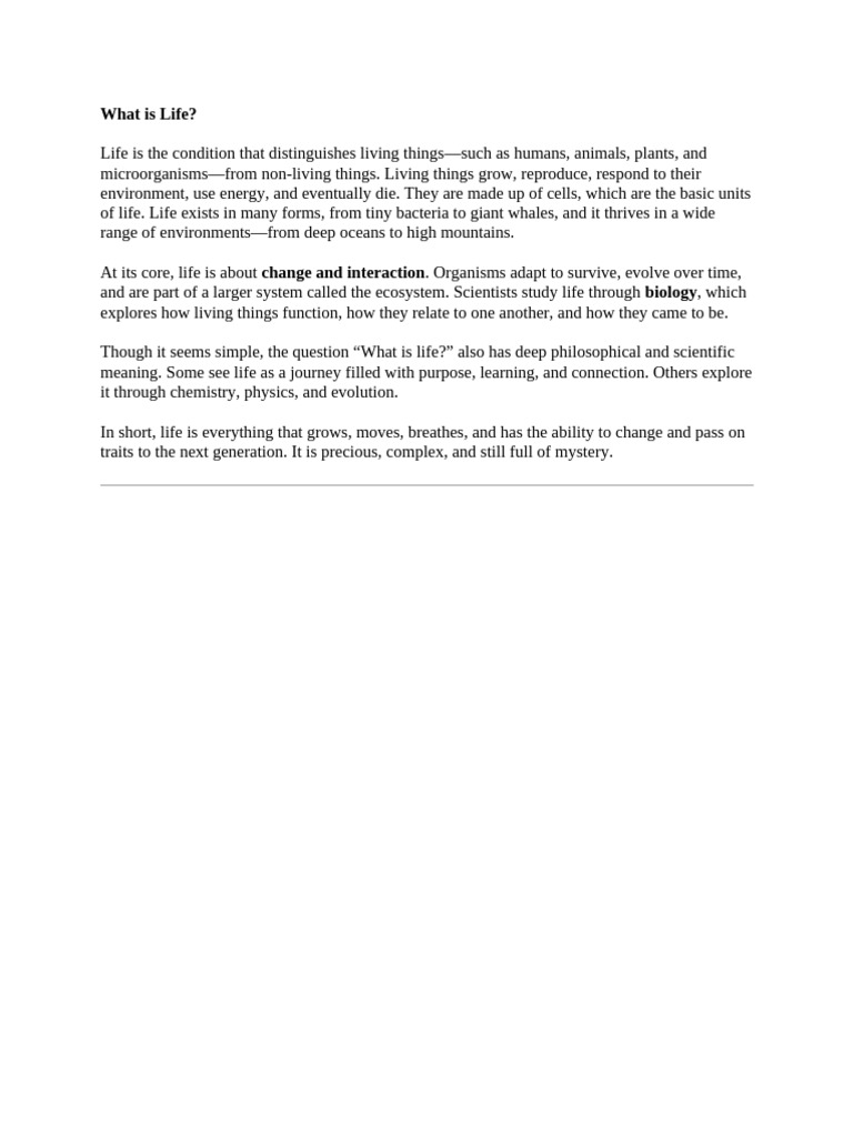 Life | PDF